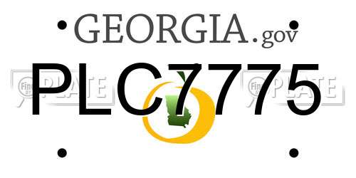 PLC7775 Georgia License Plate
