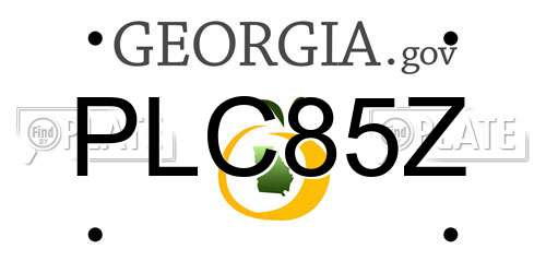PLC85Z Georgia License Plate