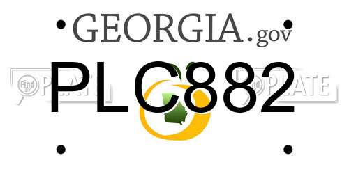 PLC882 Georgia License Plate