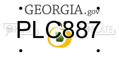PLC887 Georgia License Plate