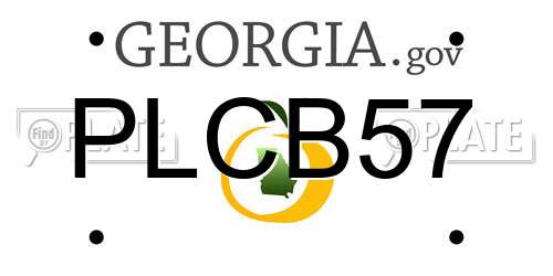 PLCB57 Georgia License Plate