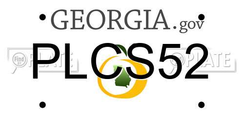 PLCS52 Georgia License Plate