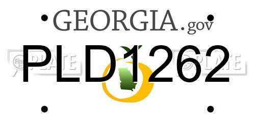PLD1262 Georgia License Plate