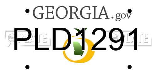 PLD1291 Georgia License Plate