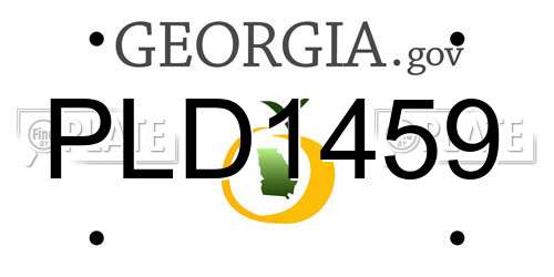 PLD1459 Georgia License Plate