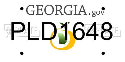 PLD1648 Georgia License Plate