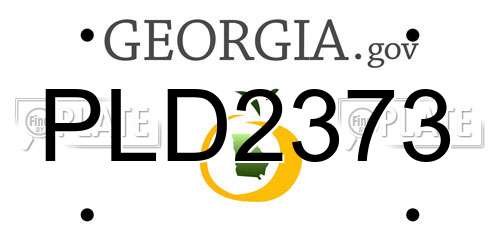 PLD2373 Georgia License Plate