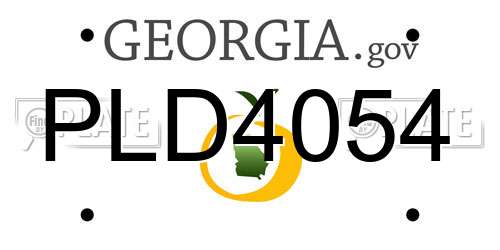 PLD4054 Georgia License Plate