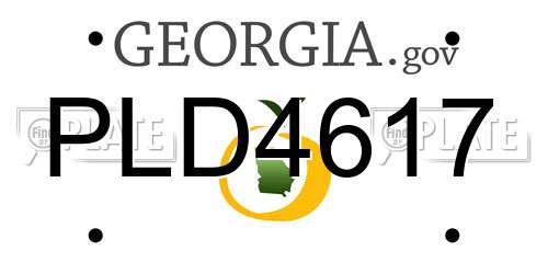 PLD4617 Georgia License Plate
