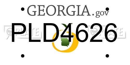 PLD4626 Georgia License Plate