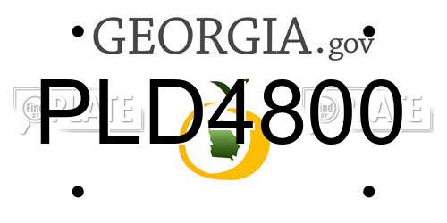 PLD4800 Georgia License Plate