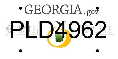 PLD4962 Georgia License Plate
