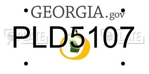 PLD5107 Georgia License Plate