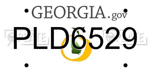 PLD6529 Georgia License Plate