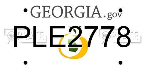 PLE2778 Georgia License Plate