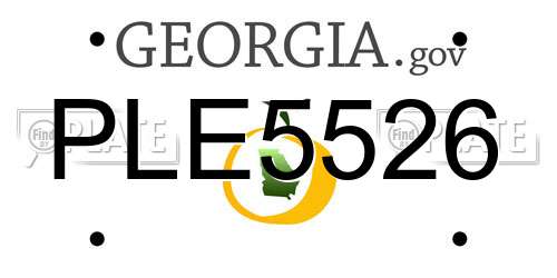 PLE5526 Georgia License Plate