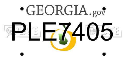 PLE7405 Georgia License Plate