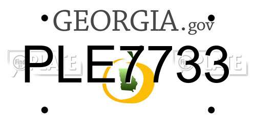 PLE7733 Georgia License Plate