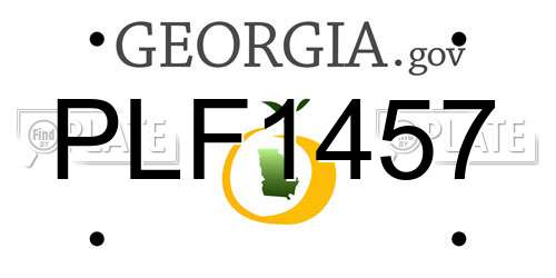 PLF1457 Georgia License Plate