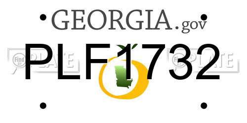 PLF1732 Georgia License Plate