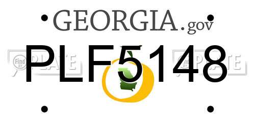 PLF5148 Georgia License Plate