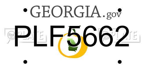 PLF5662 Georgia License Plate