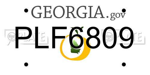 PLF6809 Georgia License Plate