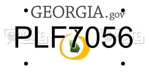 PLF7056 Georgia License Plate