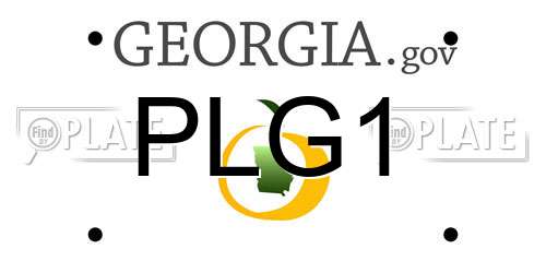 PLG1 Georgia License Plate