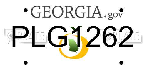 PLG1262 Georgia License Plate
