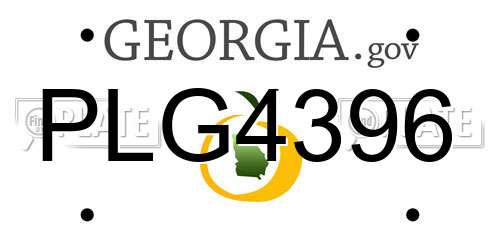 PLG4396 Georgia License Plate