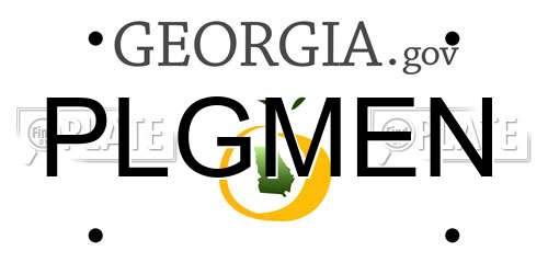 PLGMEN Georgia License Plate