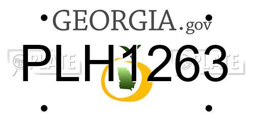 PLH1263 Georgia License Plate