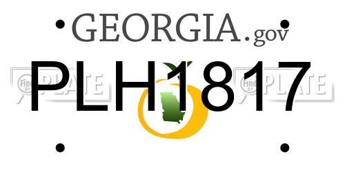 PLH1817 Georgia License Plate