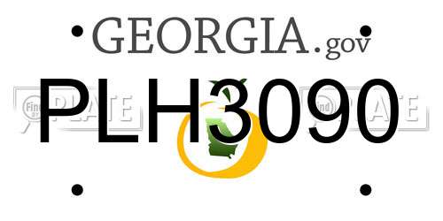 PLH3090 Georgia License Plate