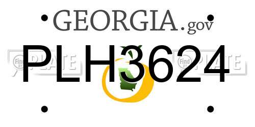 PLH3624 Georgia License Plate