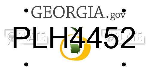 PLH4452 Georgia License Plate