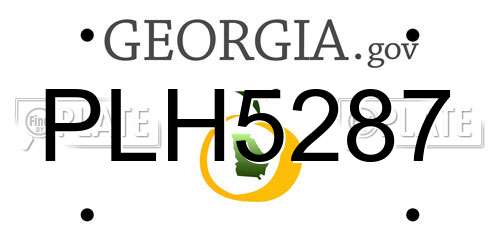 PLH5287 Georgia License Plate