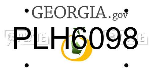 PLH6098 Georgia License Plate