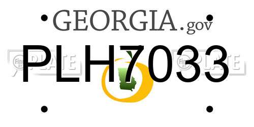 PLH7033 Georgia License Plate