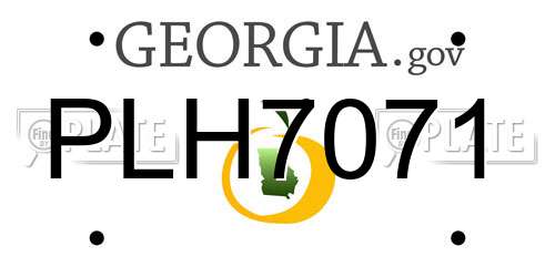 PLH7071 Georgia License Plate