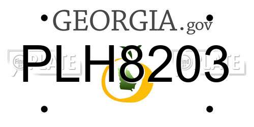 PLH8203 Georgia License Plate