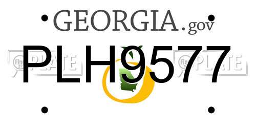 PLH9577 Georgia License Plate