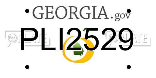 PLI2529 Georgia License Plate