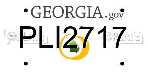 PLI2717 Georgia License Plate