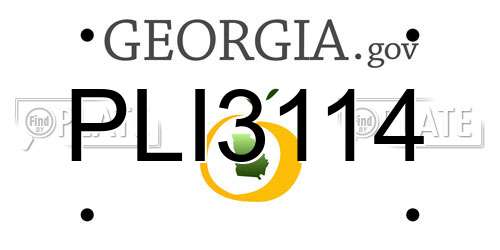 PLI3114 Georgia License Plate