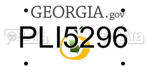 PLI5296 Georgia License Plate