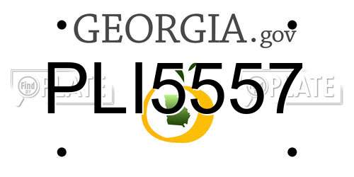 PLI5557 Georgia License Plate