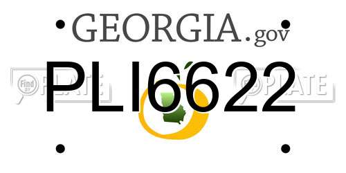 PLI6622 Georgia License Plate