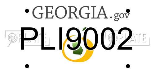 PLI9002 Georgia License Plate